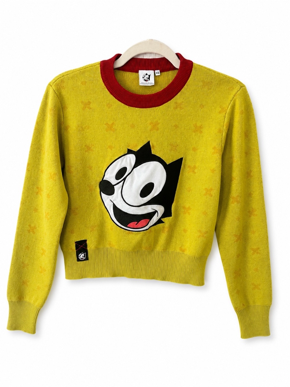 FELIX THE CAT~ RARE, VINTAGE UNIVERSAL STUDIOS, SWEATER,APPLIQUÉ  A
WOMEN’S XS - Picture 2 of 10